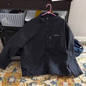 Columbia Black Full-Zip Windbreaker Jacket